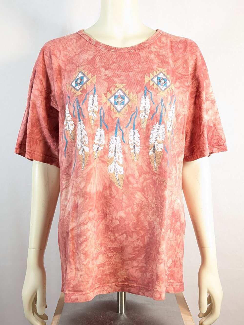 Tie Dye ladies feather top
